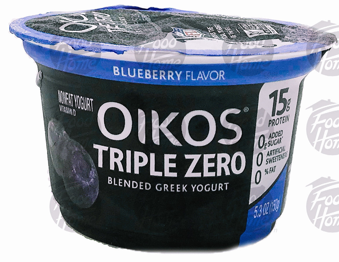 Dannon Oikos blueberry blended greek yogurt, cup Full-Size Picture